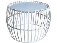 Table D'appoint En Metal Thani O51 Cm Blanc