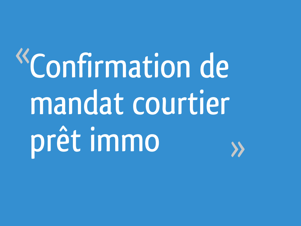 modele lettre resiliation mandat courtier pret immobilier