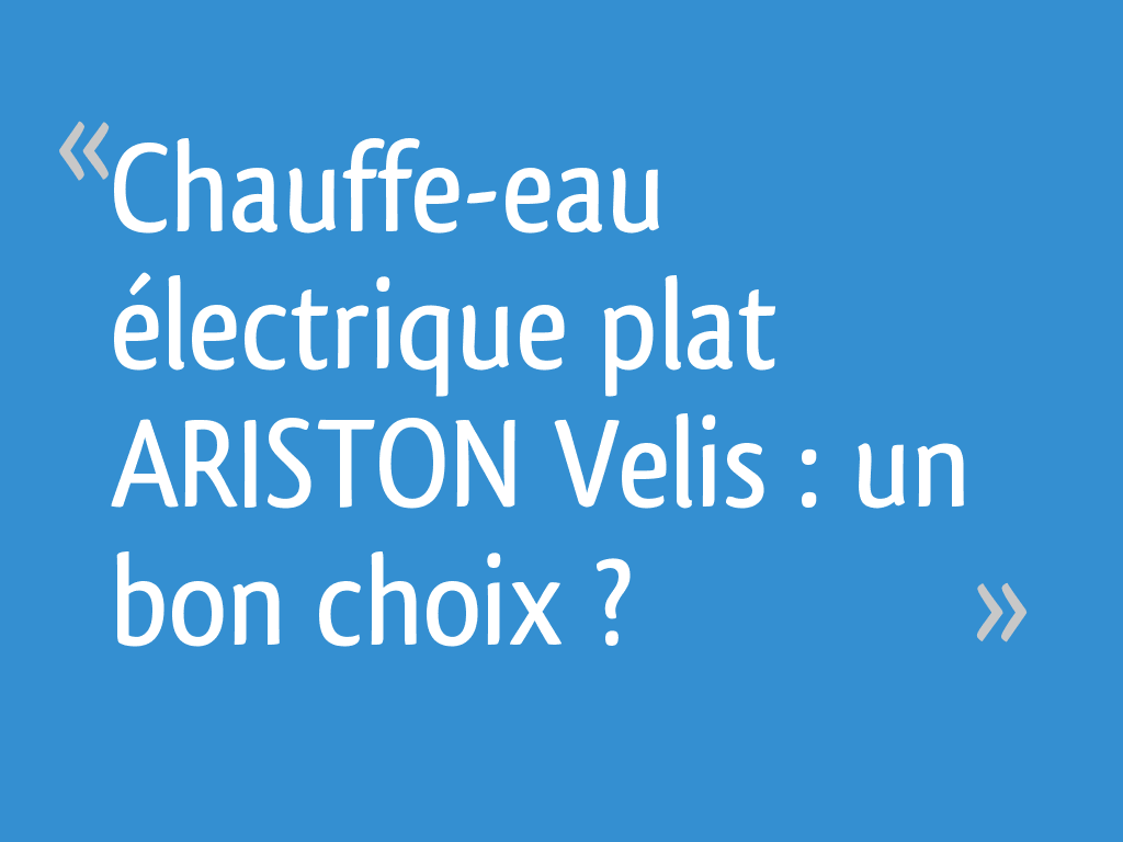 Chauffe-eau électrique plat Ariston Velis White 80L