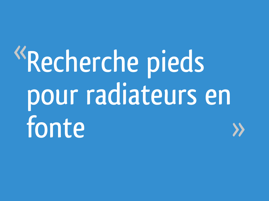 Besoin de pied de radiateur en fonte DF 11 - Réemplois : Quand il s'agit de  ré-emploi, on garde l'objet et on le réutilise tel quel en gardant le même  usage.