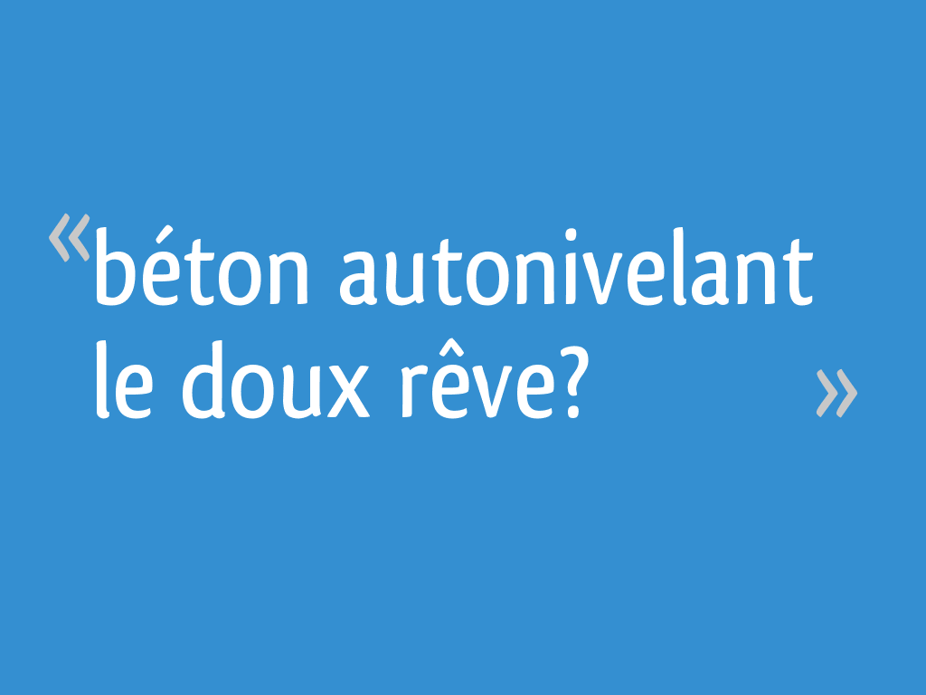 Prix m3 hotsell beton autonivelant