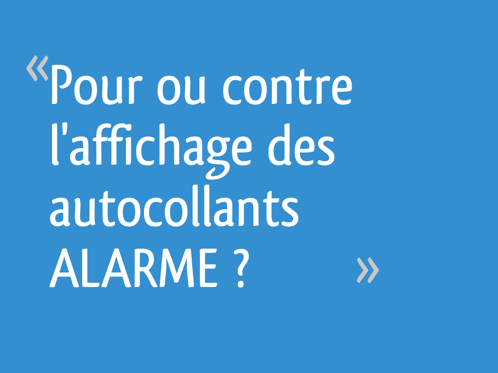 Autocollant pour avertir que la maison est sous alarme à Bègles