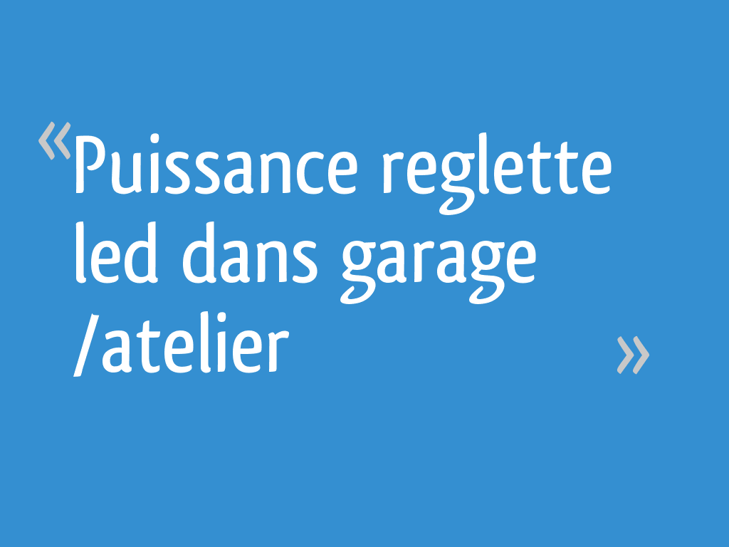 Réglette cave, garage, atelier