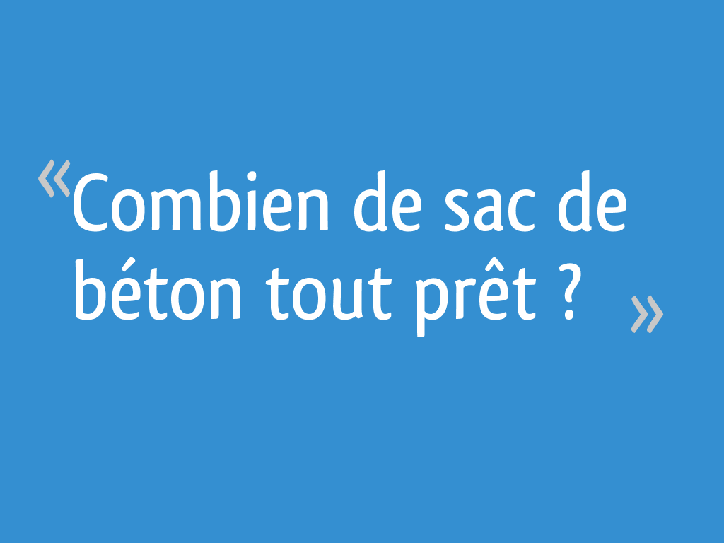 Beton tout clearance pret sans betonniere