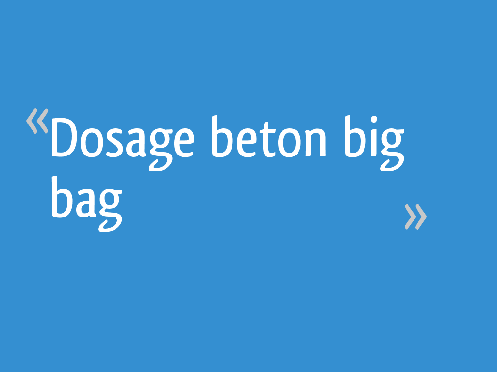 Big bag mélange béton hotsell leroy merlin