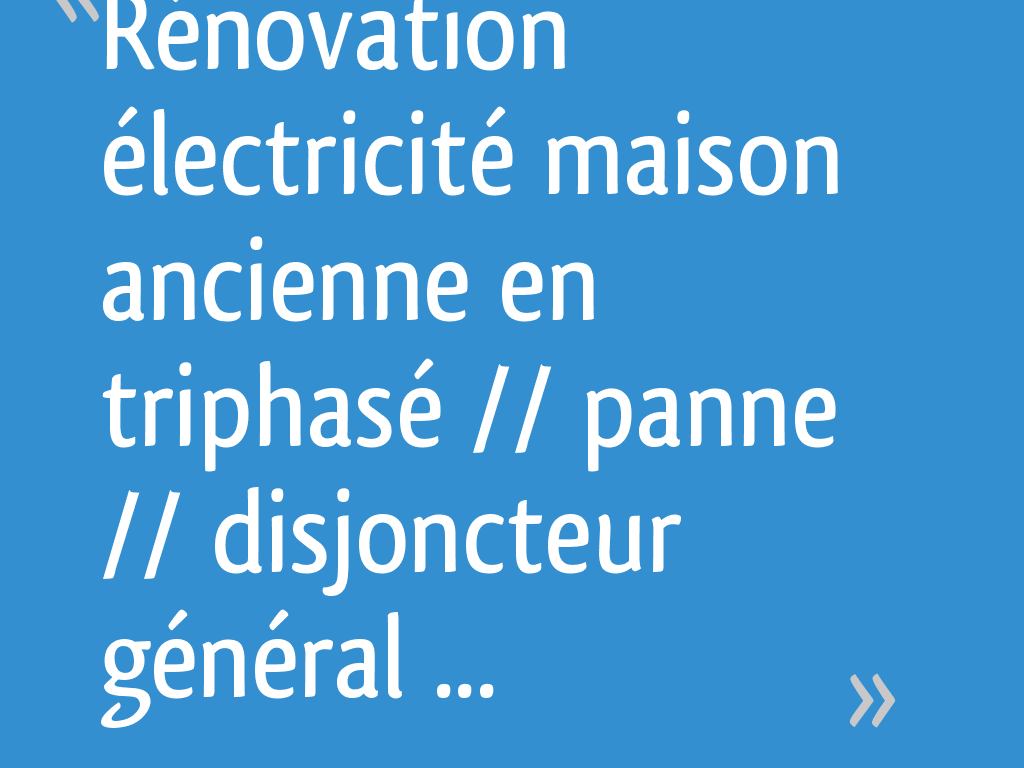 Forum Électricité  Dépannage problème électrique eau sur multiprise et  disjoncteur qui saute