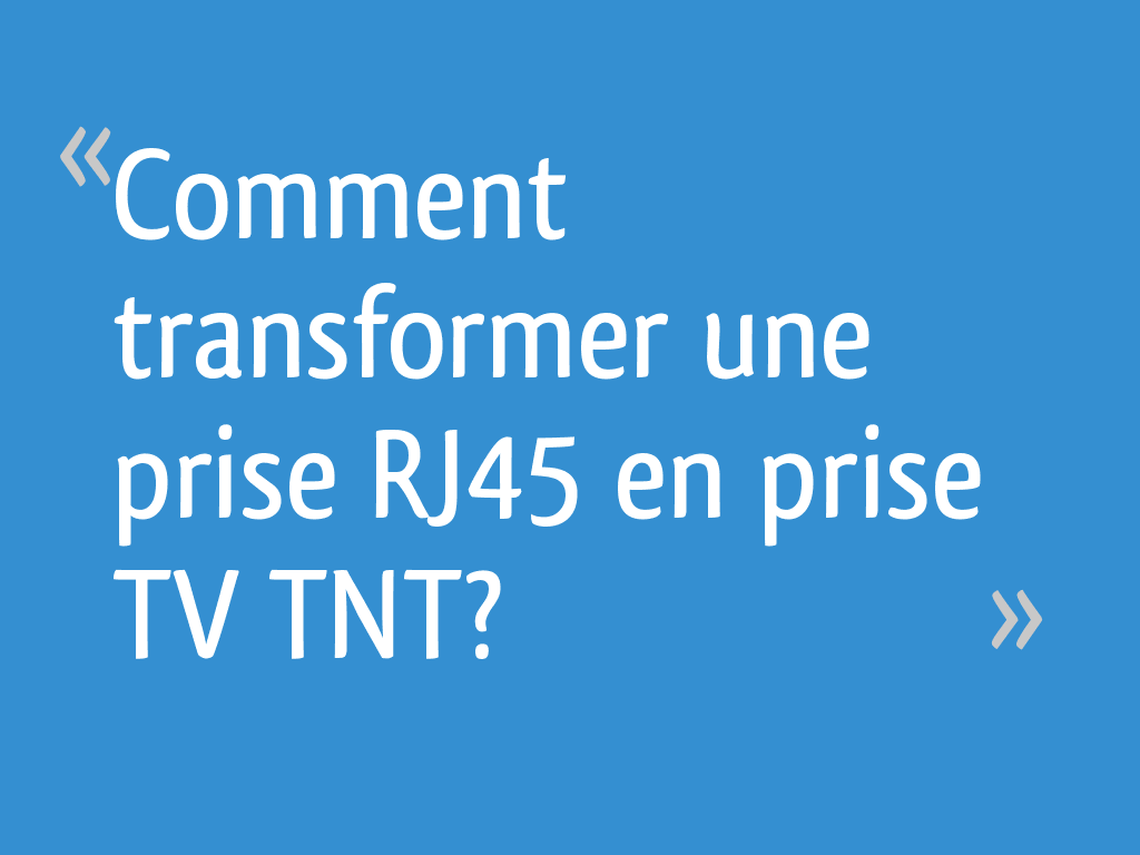 Comment brancher une prise TV - YouTube