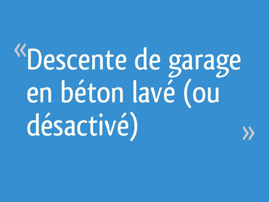 Prix béton lavé clearance m3