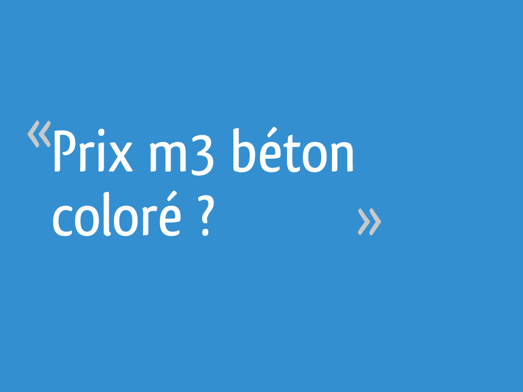 Prix shop m3 beton